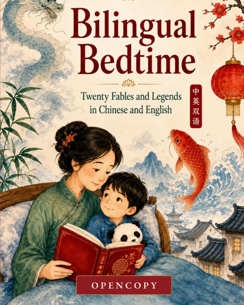 Cover of Bilingual Bedtime (Twenty Fables and Legends in Chinese and English), a Chinese and English mirror book for children