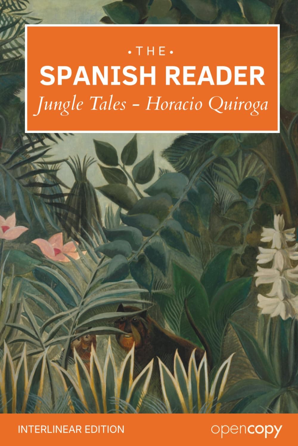 Cover of Cuentos de la selva (Jungle Tales), an interlinear Spanish–English edition